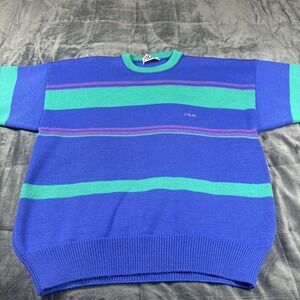 VTG 70s 80s‎ Fila Wool Colorblock Made In Italy Ski Sweater Mens Sz 38